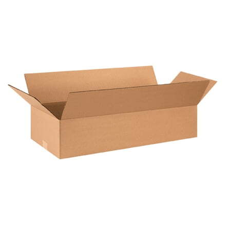 28 x 12 x 6" Flat Corrugated Boxes, ECT-32 Brown Shipping Boxes 25/Bundle