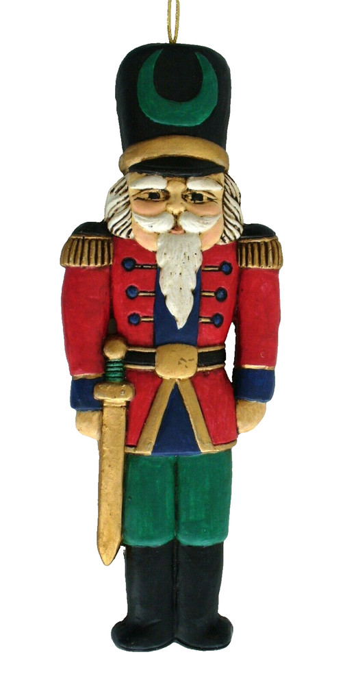 CLAY~Hand Crafted~NUTCRACKER~Christmas~WALL PLAQUE~Hand Painted~12" x 4"~EUC