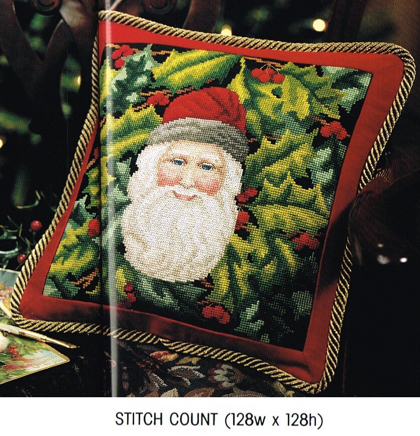 HOLLY SANTA CROSS STITCH PATTERN  ONLY   -    Y11