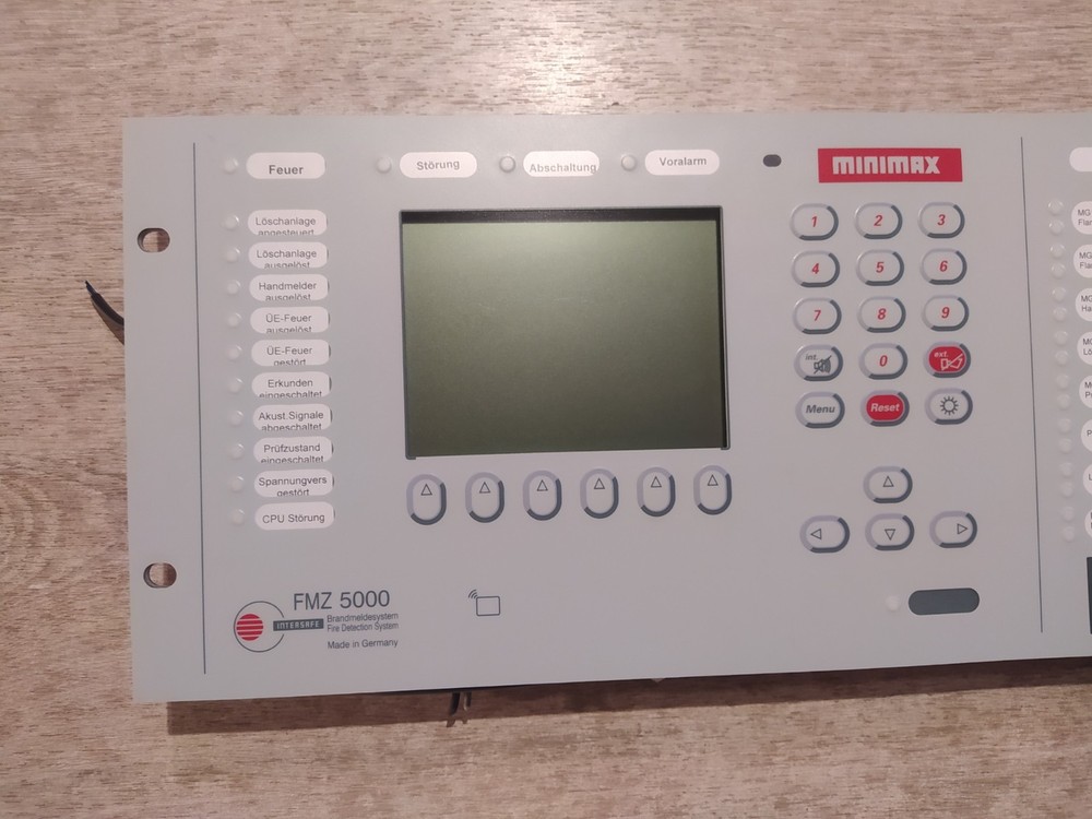MINIMAX FMZ 5000 FIRE DETECTION SYSTEM CONTROL PANEL