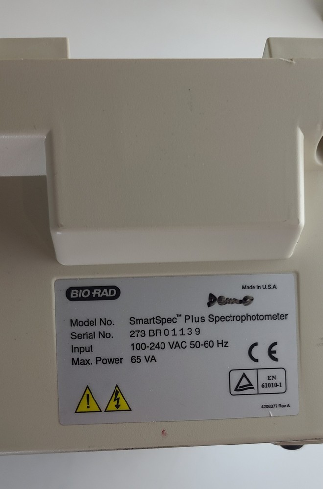 Bio-Rad SmartSpec Plus Spectrophotometer ~ Powers On