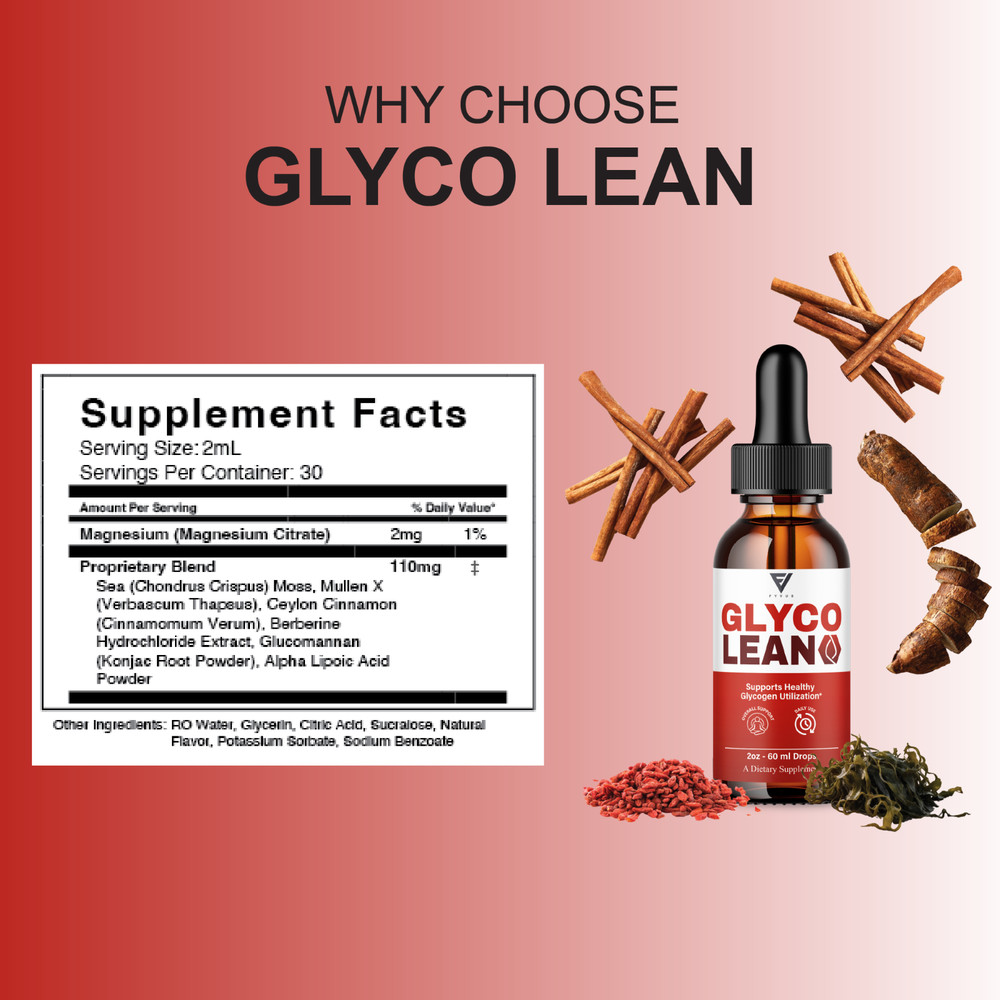 (3 Pack) Glyco Lean Drops, GlycoLean Premium Liquid Drop Supplement (6oz)