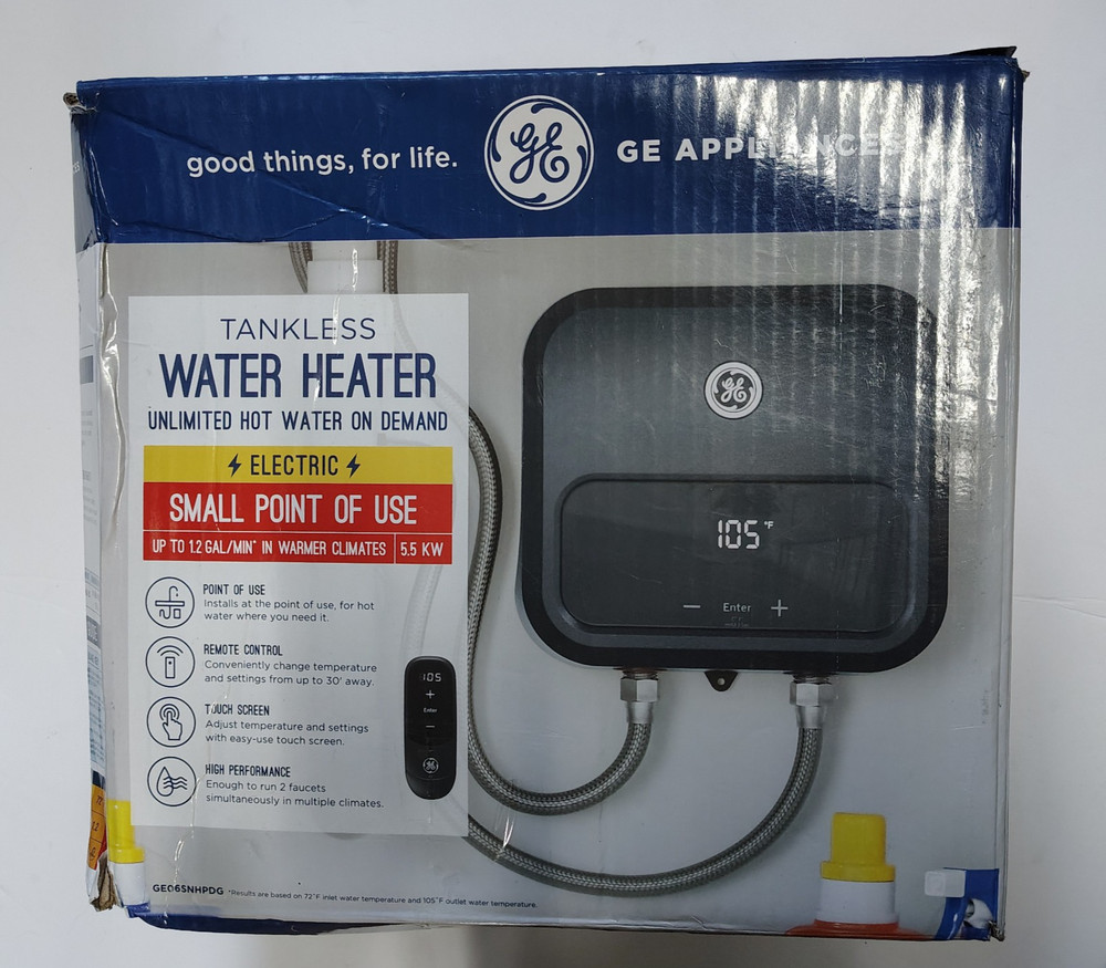 GE Tankless Water Heater Small Point of Use - 5.5KW - Model No. GE06SNHPDG01