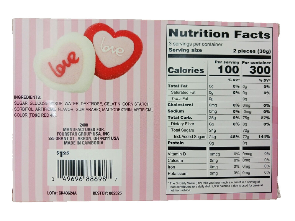 5 Boxes Marshmallow Hearts Exp 8/25