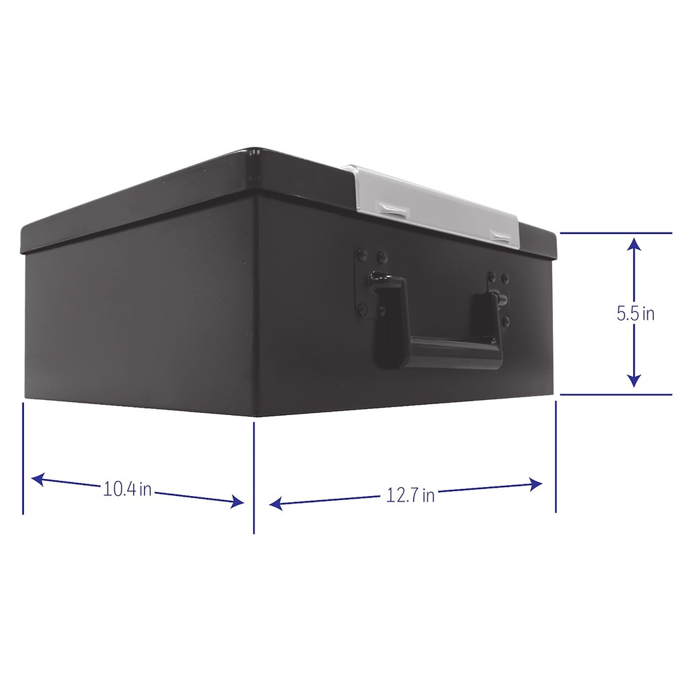 - Hideable Small Safe Box - Fire Resistant Document Safety Box for Home - Ste...