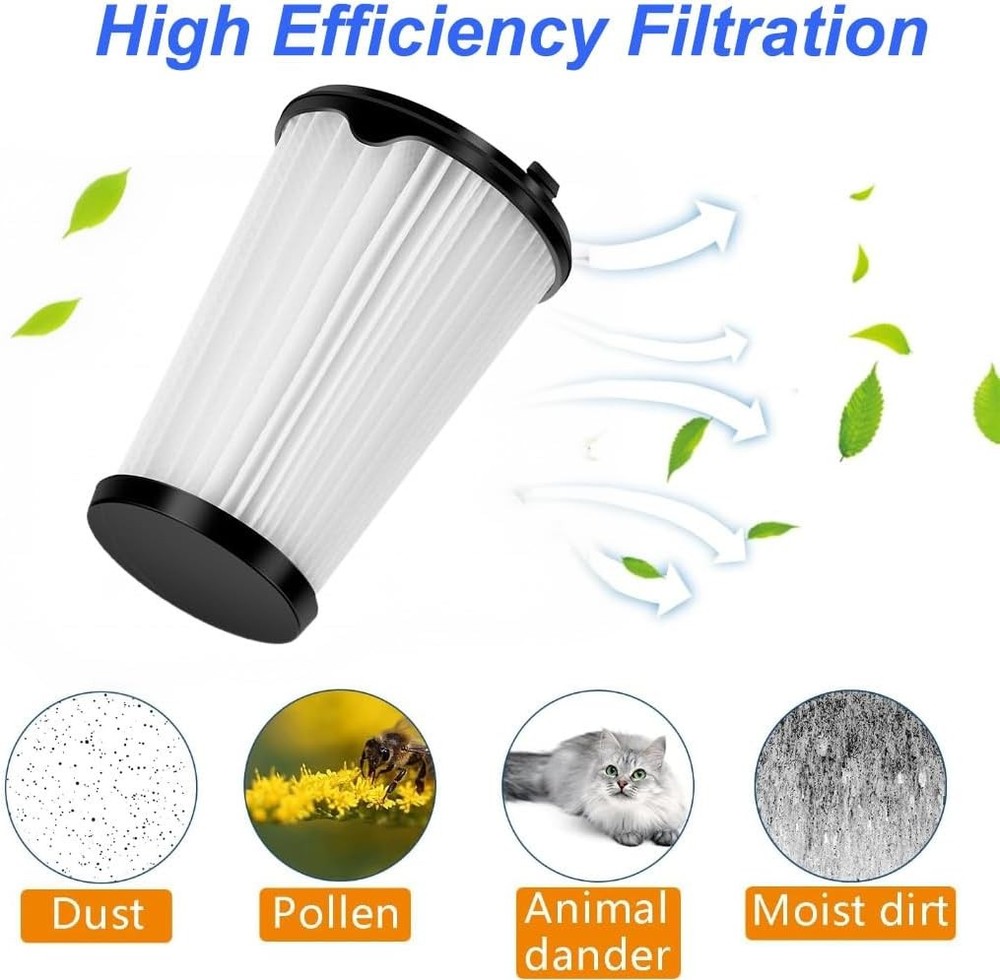 6 Pack VAF 1 Vacuums Replacement Filter Compatible with Electrolux Ergorapido