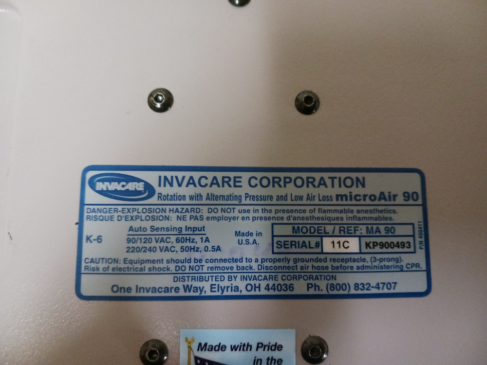 Invacare Mircoair 90 Mattress Pump