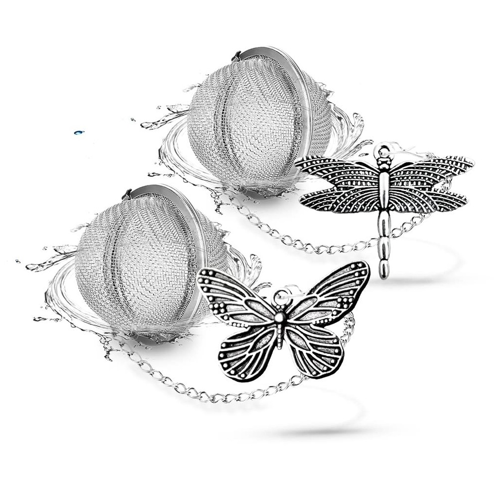 NSTaygate 2pcs Tea Infuser,Loose Leaf Tea Steeper Tea Strainer with Charm Han...
