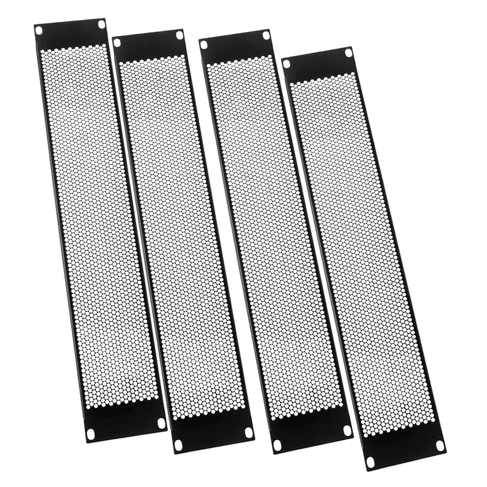 Four Pack Penn Elcom R1286/2UVK Perforated Rack Panel 2U