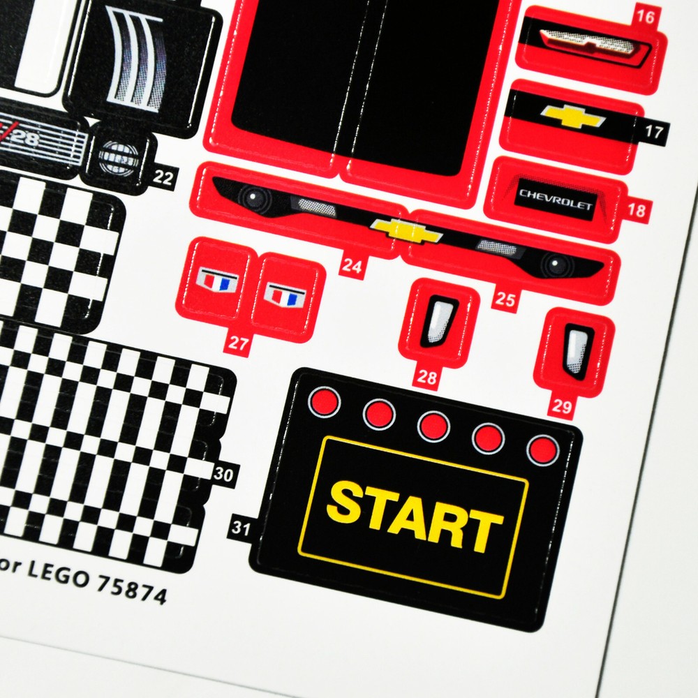 Replacement sticker for set 75874 Precut sticker