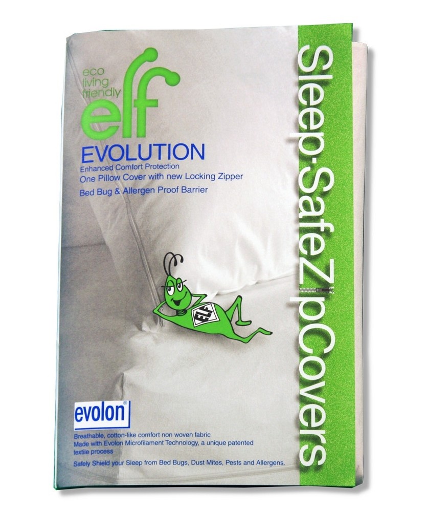 KING Sleep Safe EVOLON Bedbug Dust Mite Allergy Zippered Pillow Cover Protector