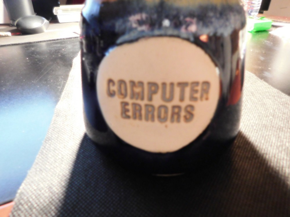 Flat Earth Computer Errors 1987 Pottery Jar dd488tnn