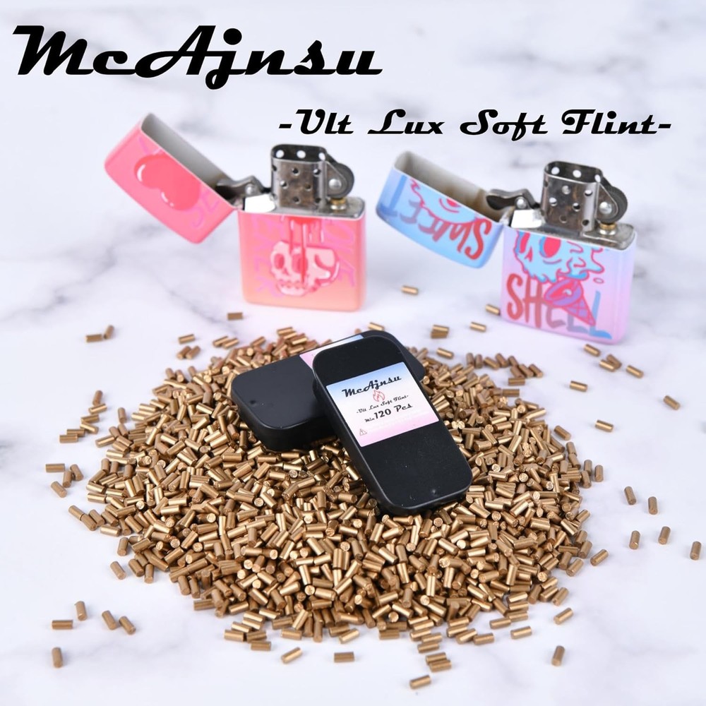 120Pcs Premium Lighter Flints | Universal Refills for reusable lighter Clipper &