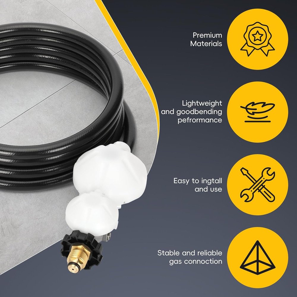 12 FT F273684 Propane Hose with Regulator Compatible with Mr Heater F273684 Budd