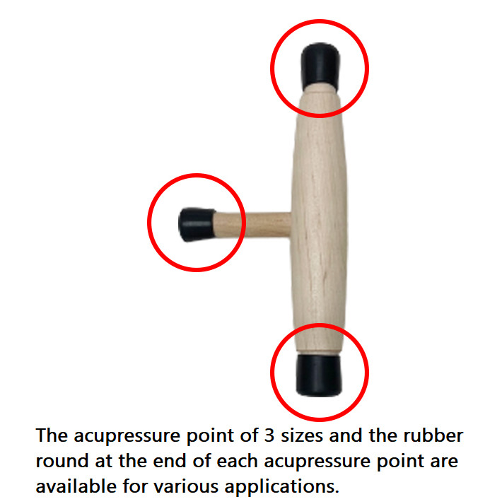 T-bar three-sided Acupressure Rod