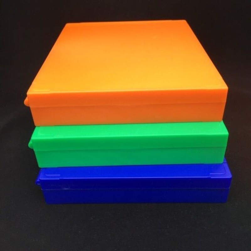 1pc Plastic Microscope Slides Storage Box 100pcs Pathological Slides Holder Case