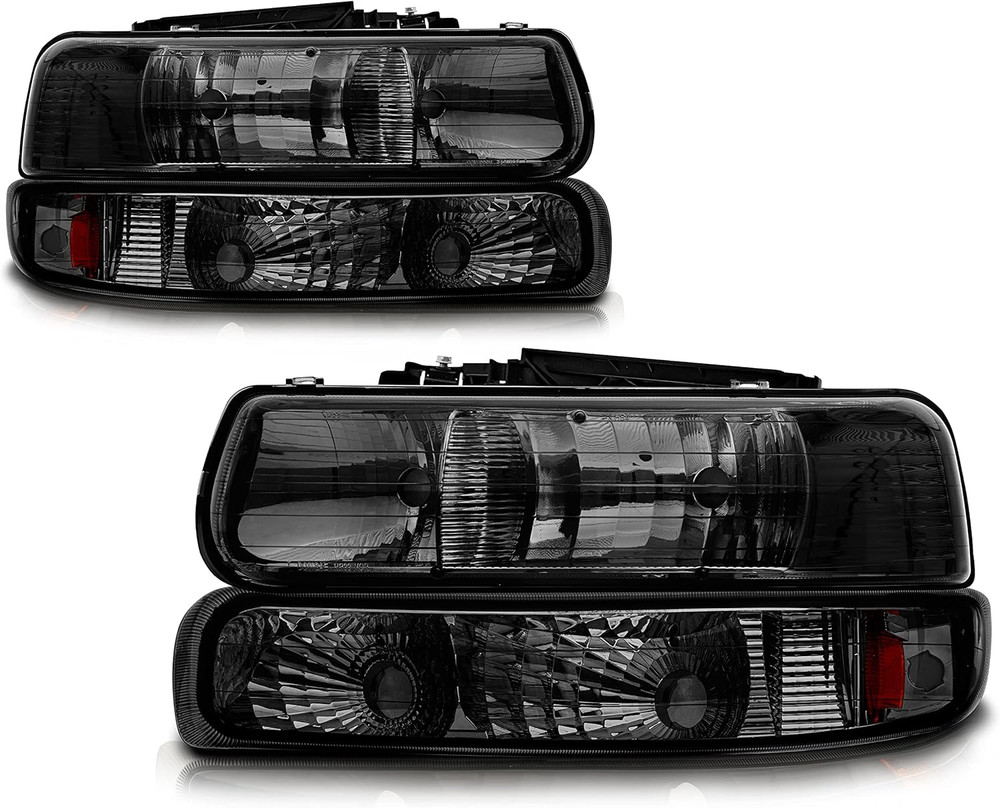 Headlight Assembly Compatible with 1999-2002 Chevy Silverado 1500 2500/2000-2006