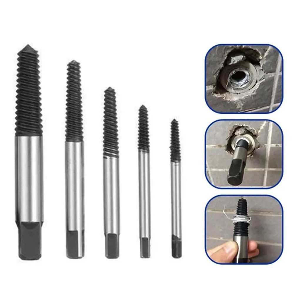 5* Damaged Broken Screw Remover Extractor Easy Out Drill Bits Remover Tools New