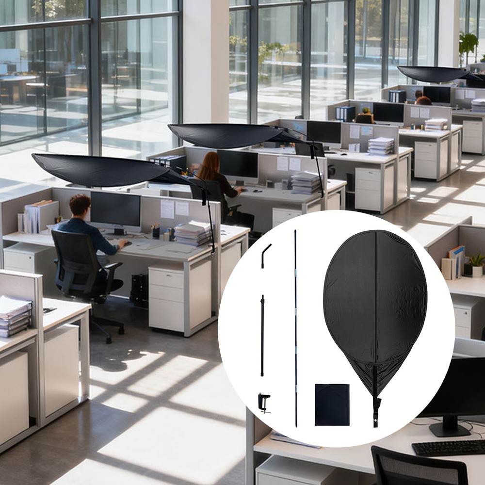 Adjustable Office Cubicle and Desk Shade – Flexible Desk Light Blocker