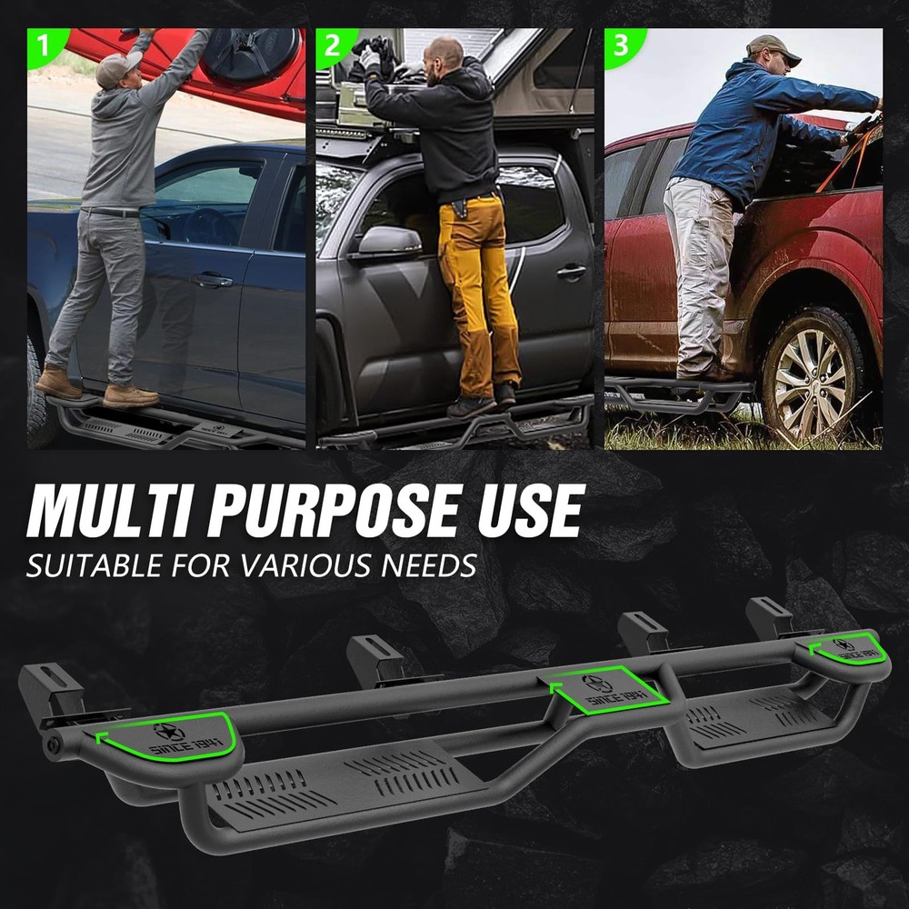 Three Raised Steps Running Boards (Wheel to Wheel Side Steps)