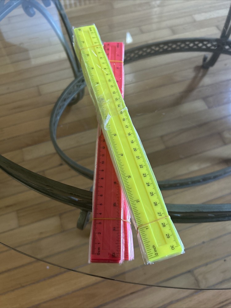 48pcs Fluorescent Colored Ruler Pack Lot New