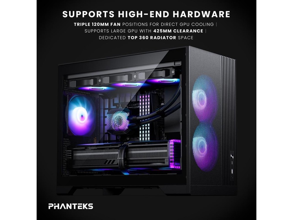 Phanteks XT M3, Compact Micro-ATX Gaming Chassis, High Airflow Performance Mesh,