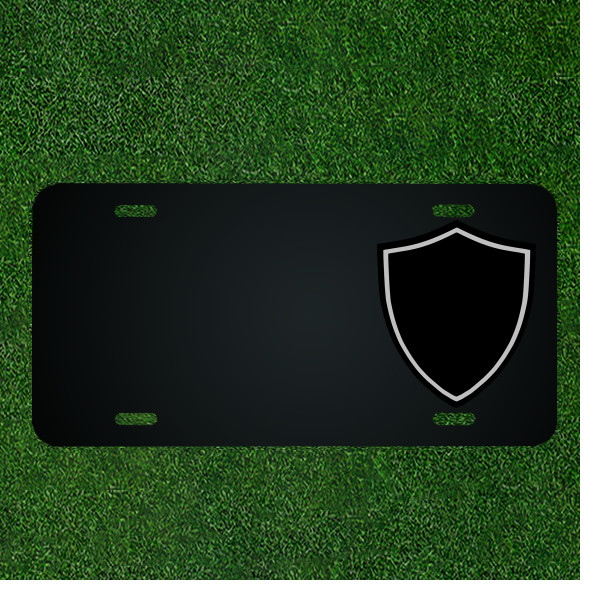 Custom Personalized License Plate With Add Names To Black Shield Design NEW