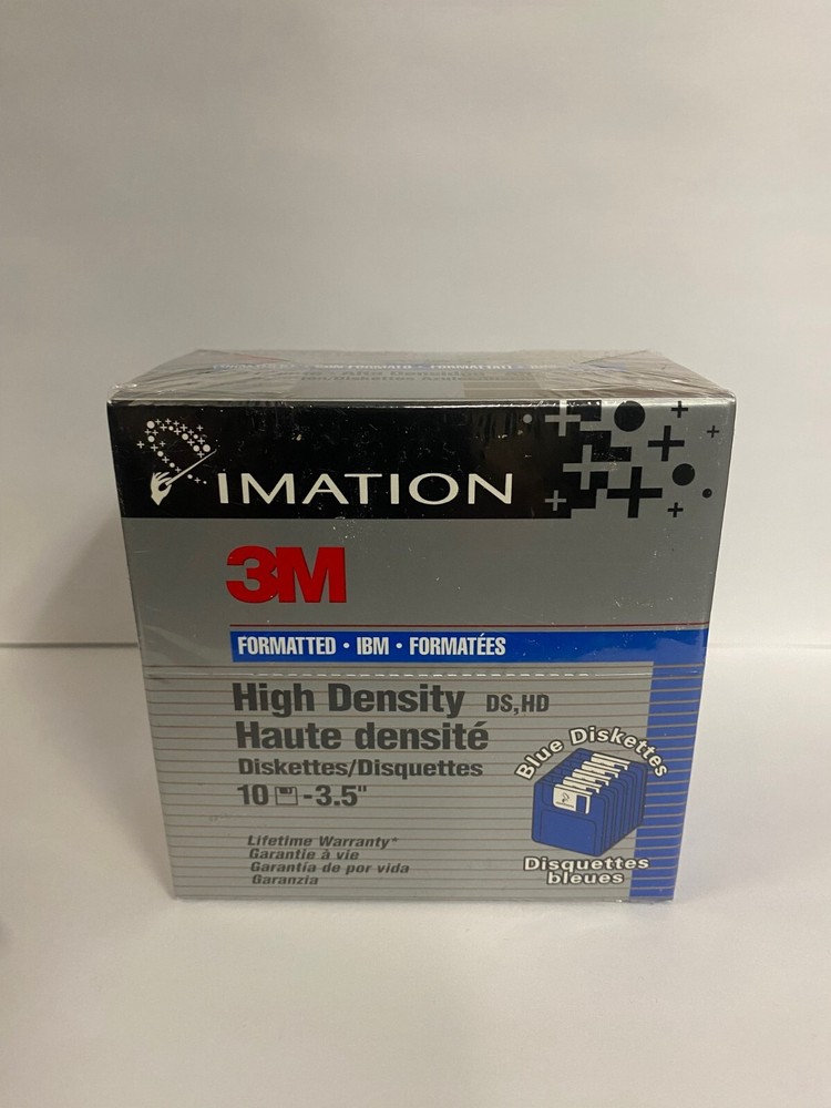 3M IMATION High Density Diskettes 1.44MB 3.55” 10 Pack Sealed