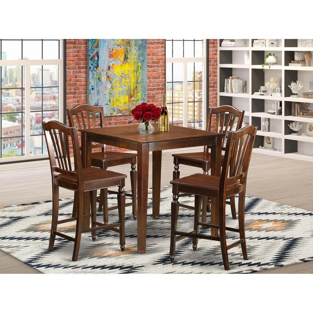5  PC  pub  Table  set  -  Kitchen  dinette  Table  and  4  Kitchen  bar ...