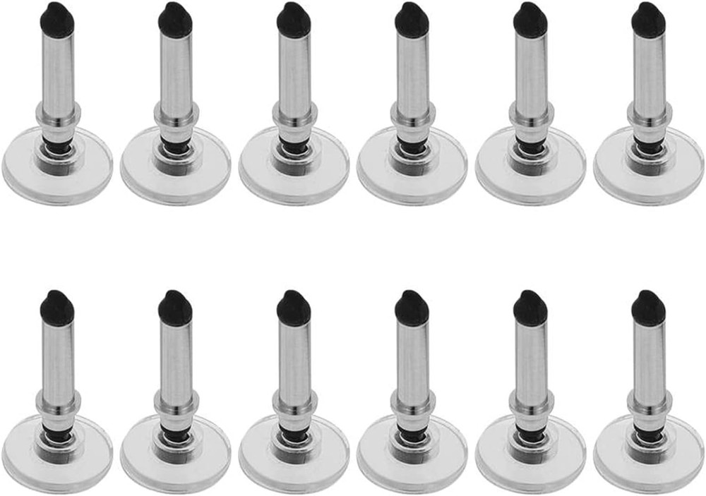 12 Pcs Silver Universal Stylus Replacement Tips,Universal Disc Tips Round Shape