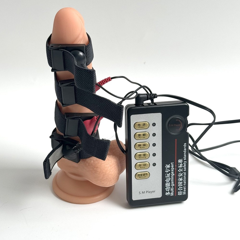 Men Shock E-Stim Ring Electric Stimulation Therapy Adjustable SM Enhancer Delay