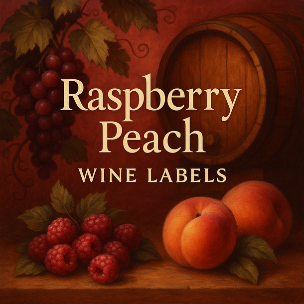 Winexpert Raspberry Peach Wine Labels