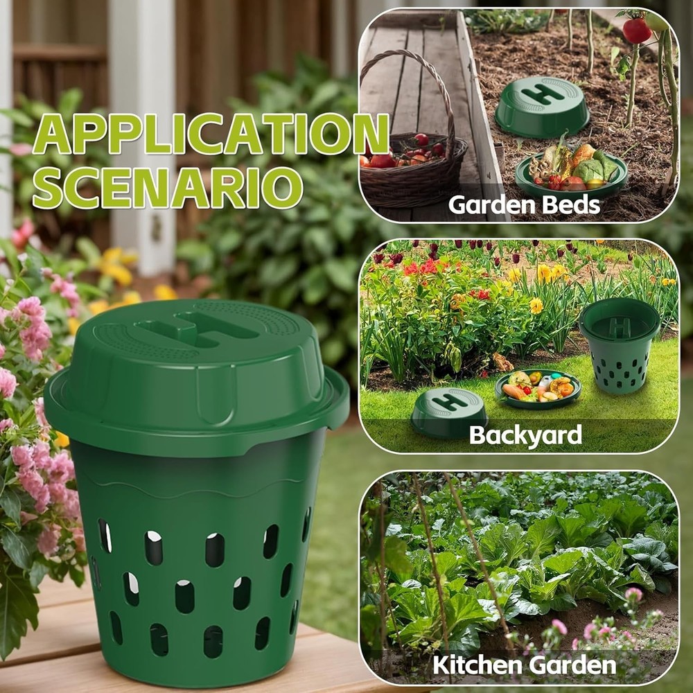 2-Pack Worm Composter for Gardens | Easy Vermicomposting Bin for Beginners
