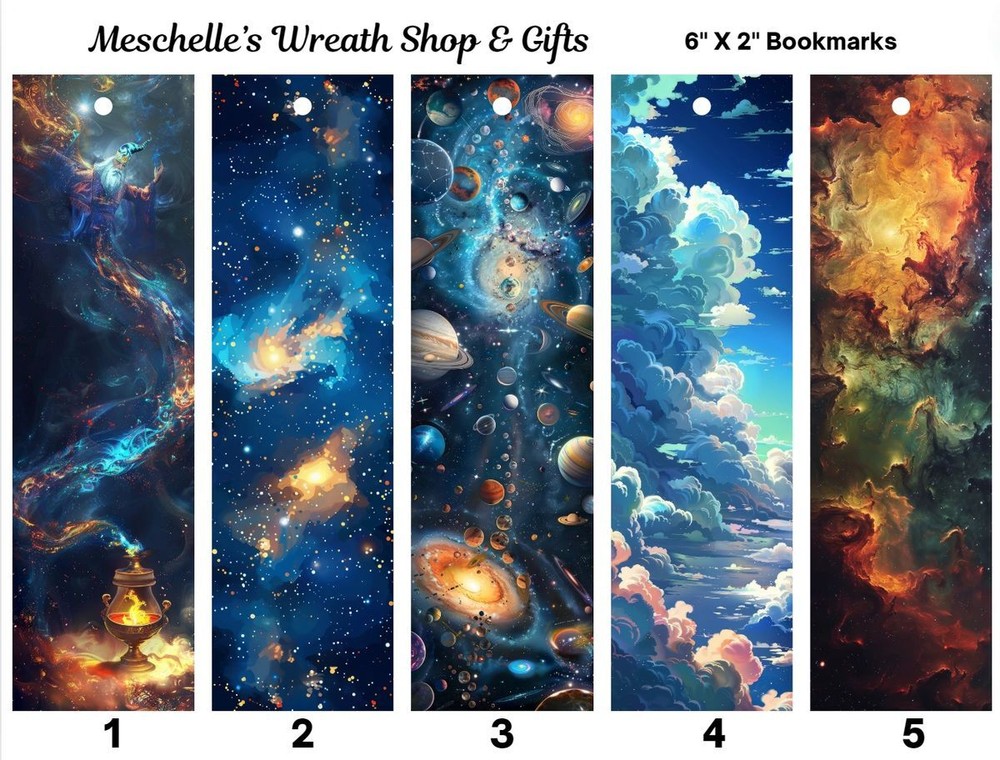 Space Sky Themed Bookmarks