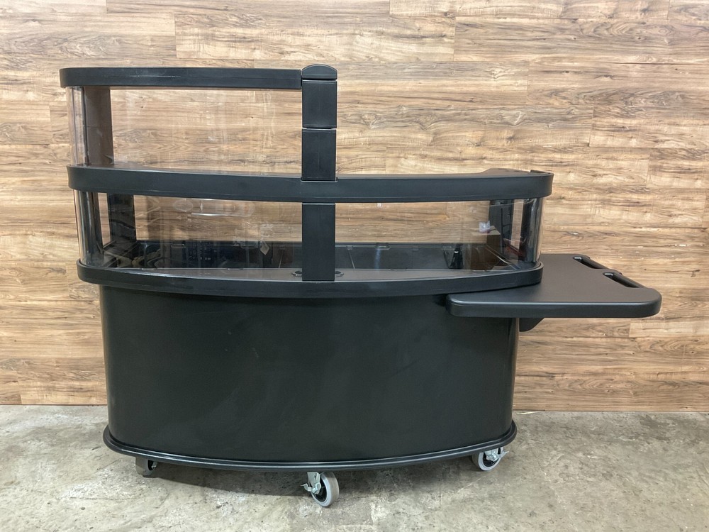 Cambro CVC75B Mobile 5-Full Sized Well Vending Cart - 96x34x66"