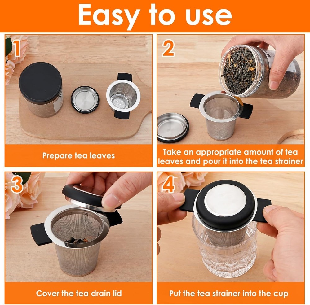 2Pack high quality Stainless Steel Loose Leaf Tea Infuser Strainers