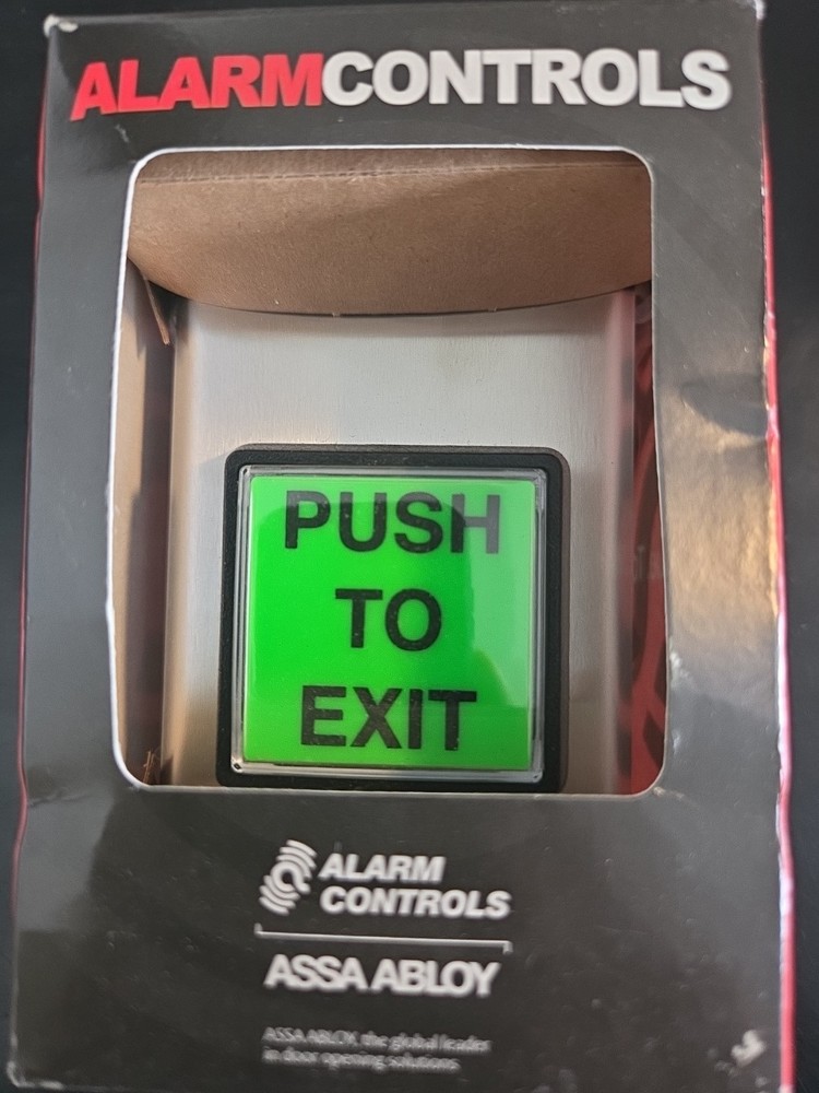 Alarm Controls TS-7 Request to Exit Station Button Green Assa Abloy New