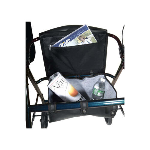 Rollator 4-Wheel with Pouch & Padded Seat Black - Drive