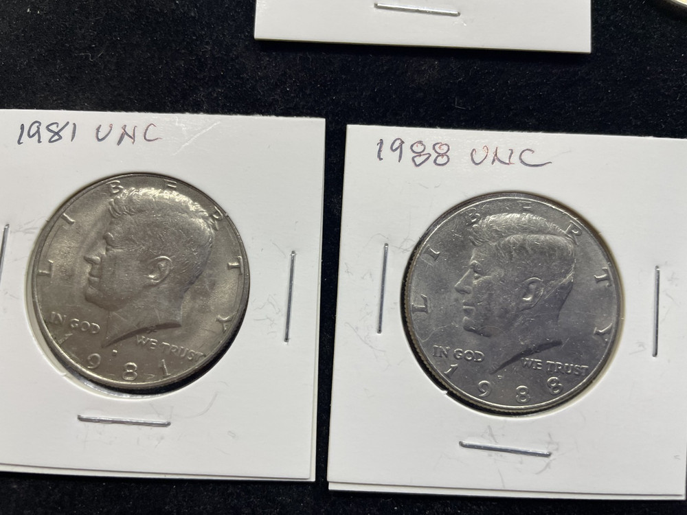 Kennedy half dollar lot / 11 different dates