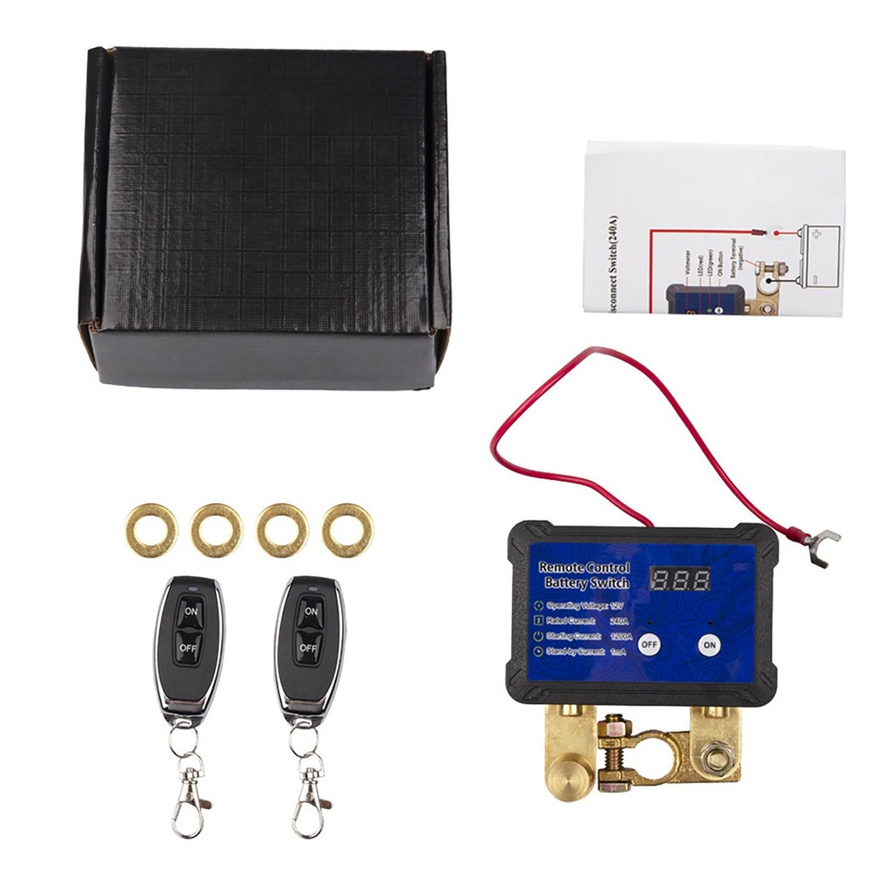 1PCS New Remote Battery cut off switch 12v With an LED voltage display