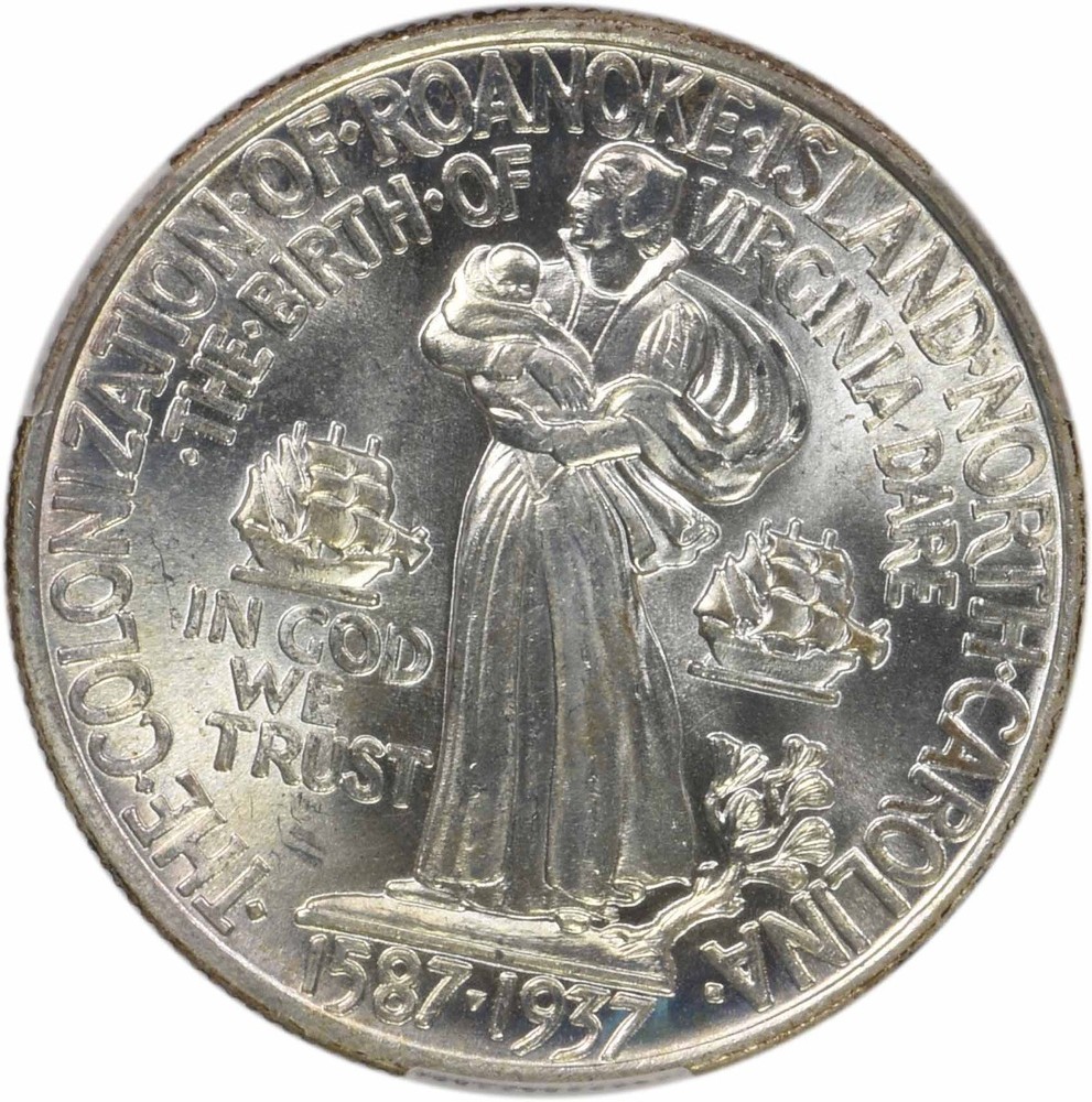 Roanoke Commemorative Silver Half Dollar 1937 MS67 CACG