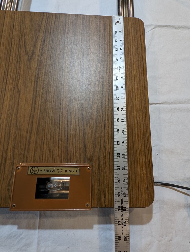 Logan Slide Projector Stand Foldable Table 28" high, 3 Power Plugins Vintage