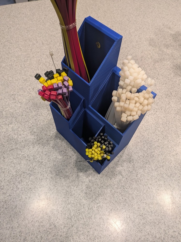 Magnetic Zip Tie Holder 3D Printed