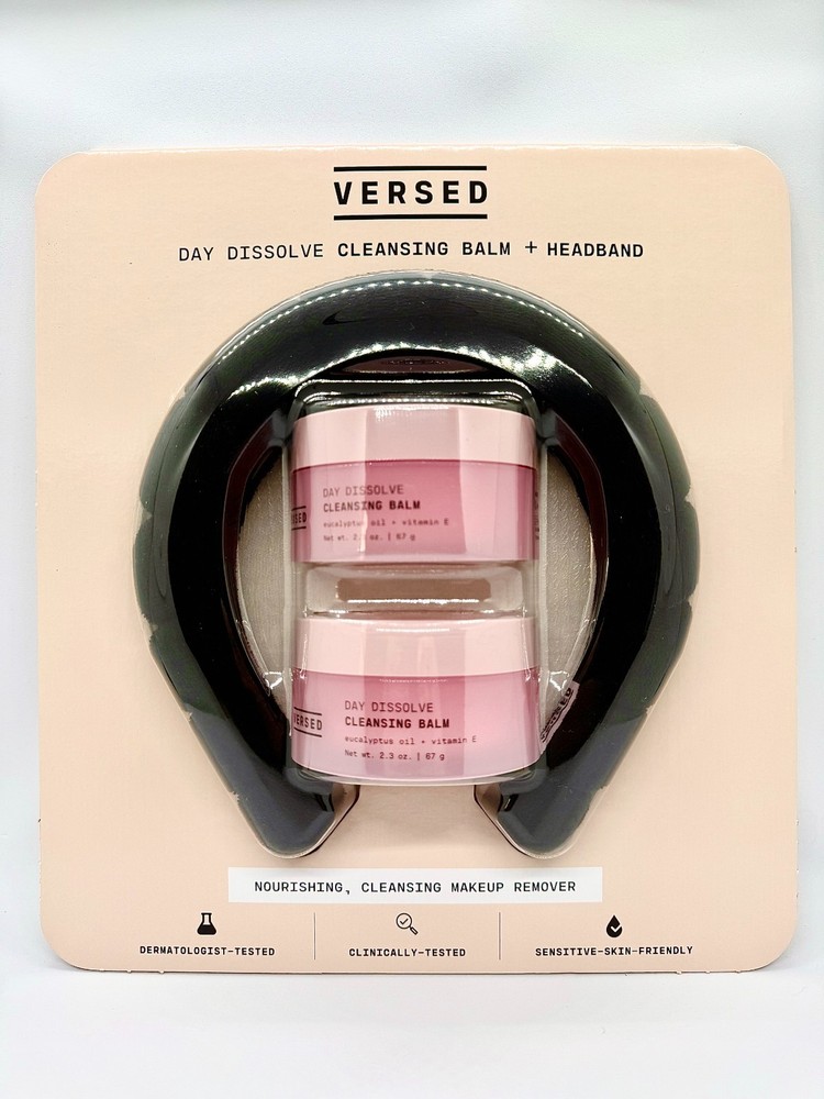 Versed Bundle of Day Dissolve Cleansing Balm 2.3 oz, 2 Pack Plus Headband