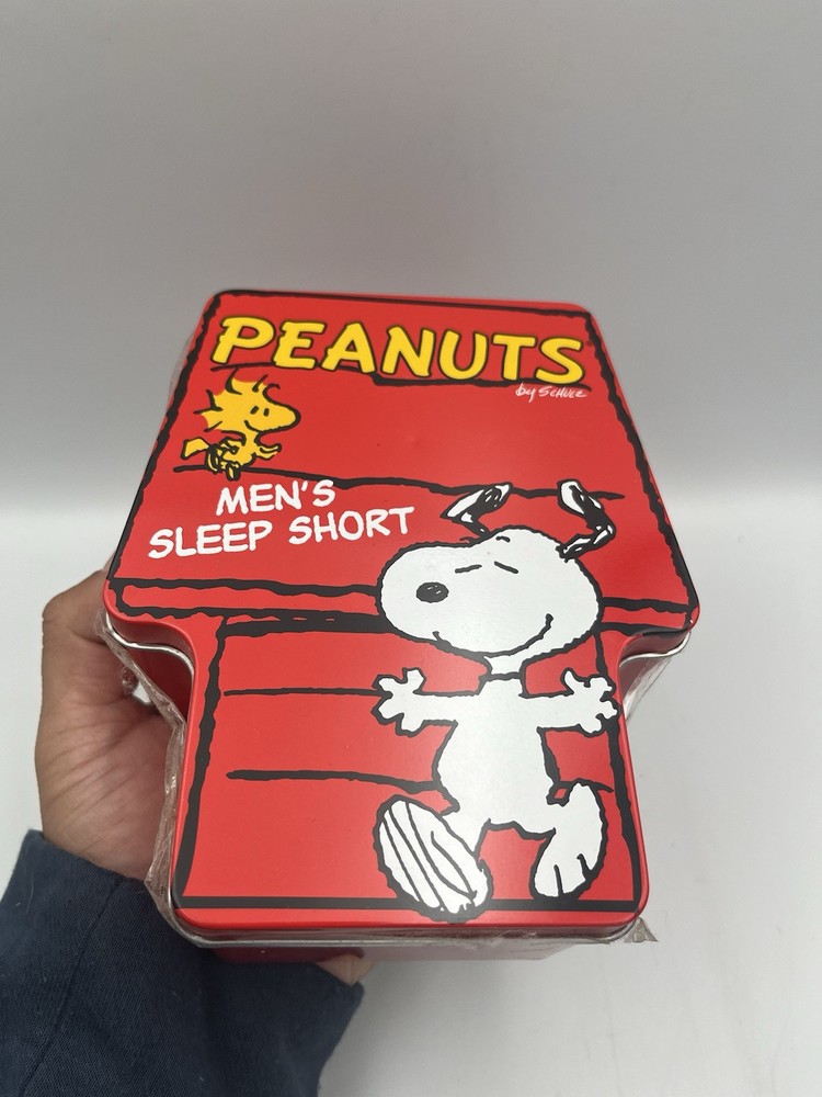 Peanuts Snoopy Men's Sleep Shorts Empty Tin