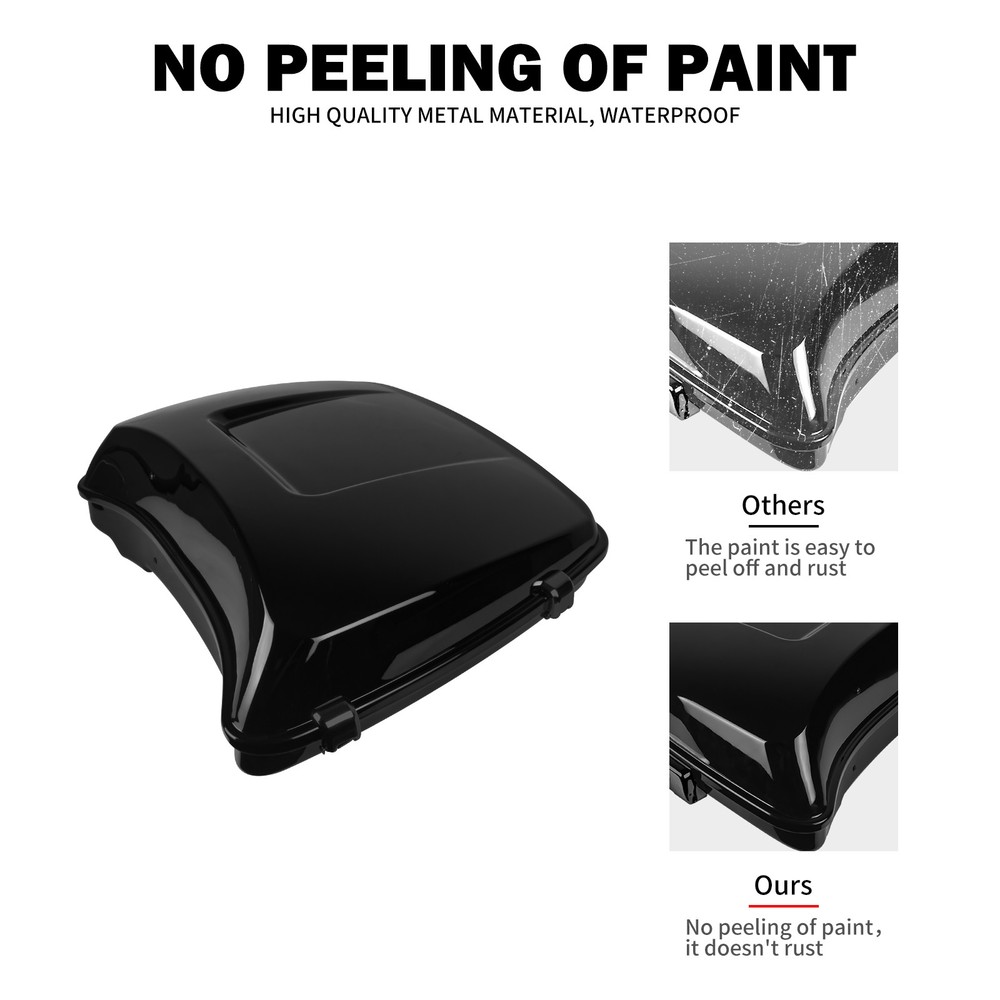 7.5" Chopped Razor Pack Trunk w/ padding For Harley Touring Electra Glide 14-25