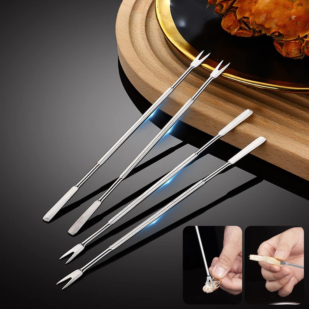 Crab Crackers and Tools 27 piece Seafood Tools Set Includes 8 Crab Leg Crackers