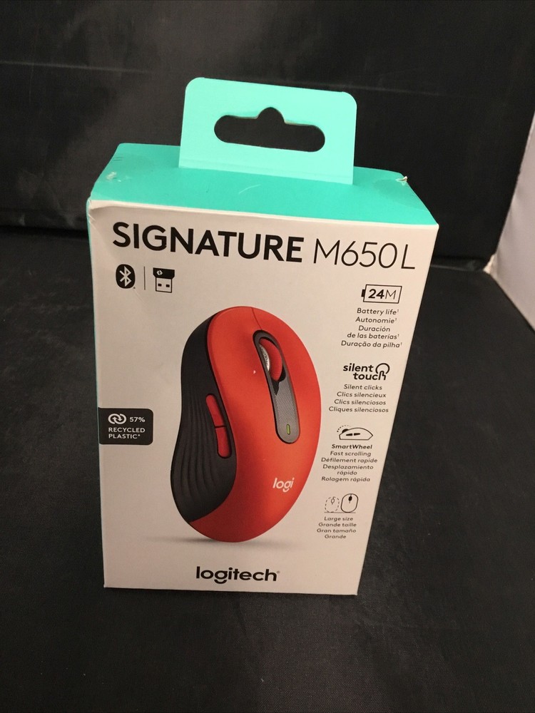 Logitech Signature M650 L RED Wireless Scroll Mouse (910-006358)