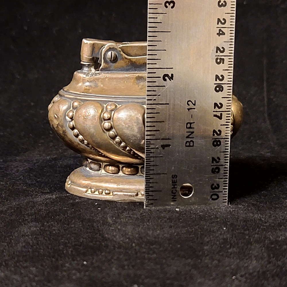 Vintage Ronson "CROWN" Table Lighter Silver Plate USA