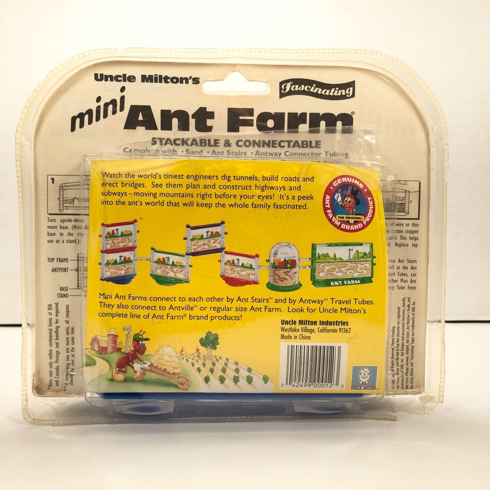 Uncle Milton's Mini Ant Farm Blue Stackable & Connectable 0012